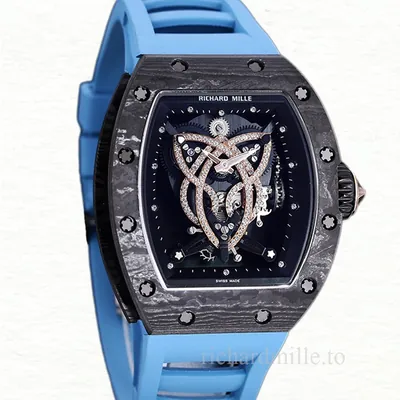Richard Mille RM 019 Men Automatic Carbon Fiber Watch Transparent Dial