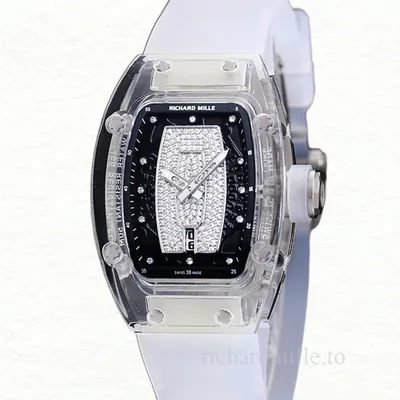 Richard Mille RM 07-02 Automatic Ladies Diamonds Dial Rubber Band Acrylic