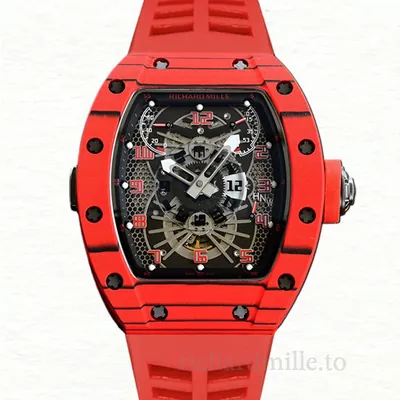 Richard Mille RM022 Automatic Men Black Dial Rubber Band Watch