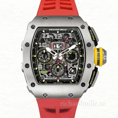Richard Mille RM 11-03 Transparent Dial Rubber Band Men's Red