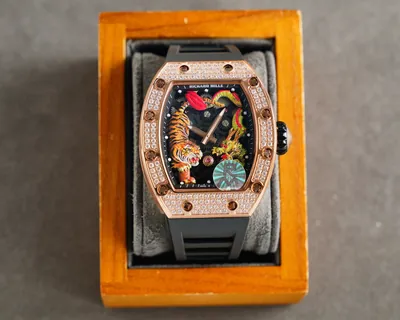 Richard Mille RM 51-01 Automatic Men Transparent Dial Rubber Band Watch