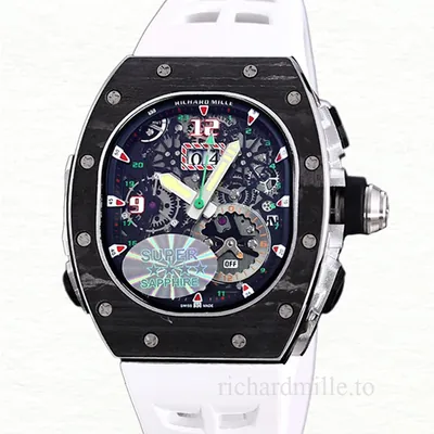Richard Mille RM 62-01 Men Automatic Watch Carbon Fiber Transparent Dial