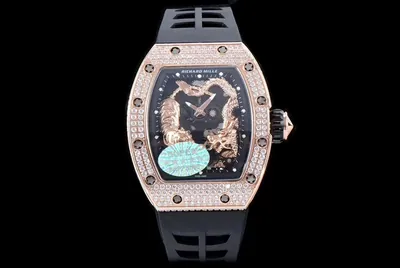Richard Mille Replica RM 051 Black Strap Sapphire Mirror