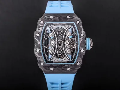 Richard Mille Replica RM 53-01 Blue Rubber Strap