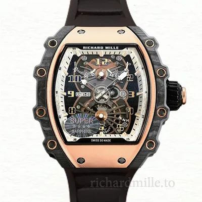 Richard Mille RM21-01 Men Automatic Rubber Band Arabic Numeral Transparent Dial