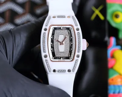 Richard Mille RM007 Diamond Dial White Rubber Band Watch