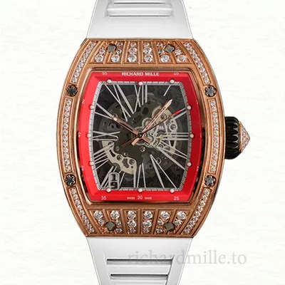 Richard Mille RM023 Men Automatic Transparent Dial Rubber Band Roman Numeral