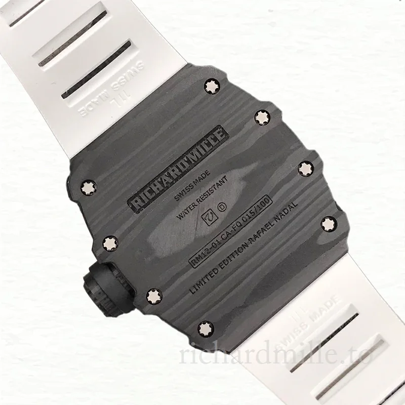 Richard Mille RM12-01 Mechanical Men Rubber Band Carbon Fiber