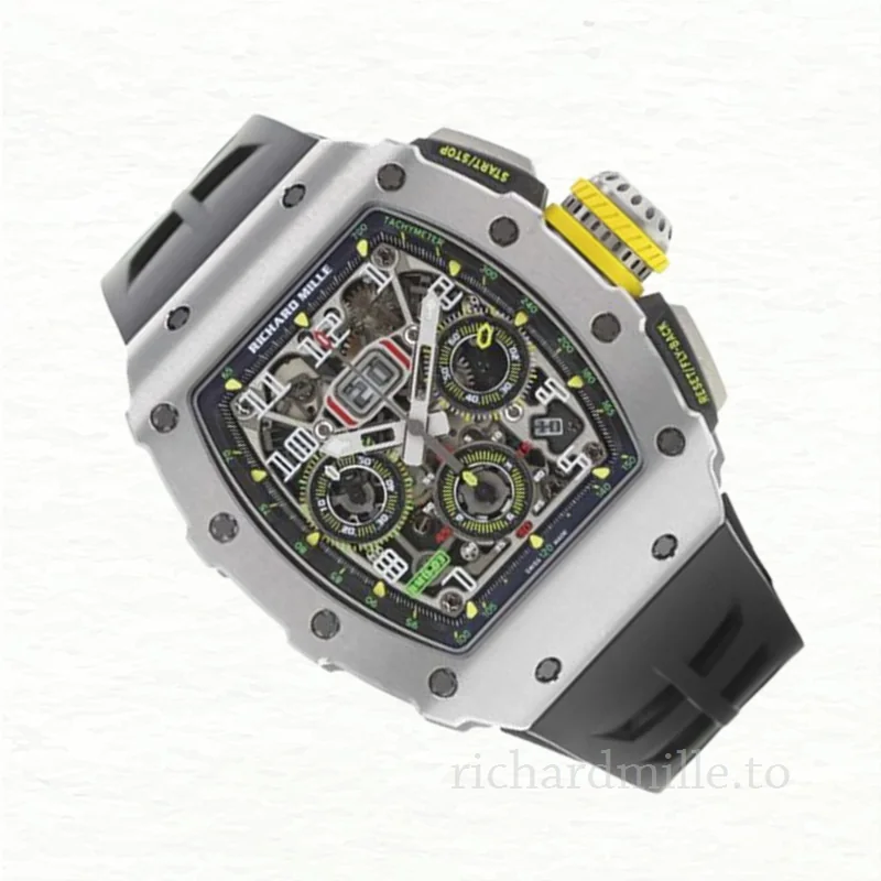 Richard Mille RM 11-03 Rubber Band Transparent Dial Men's Watch Grey