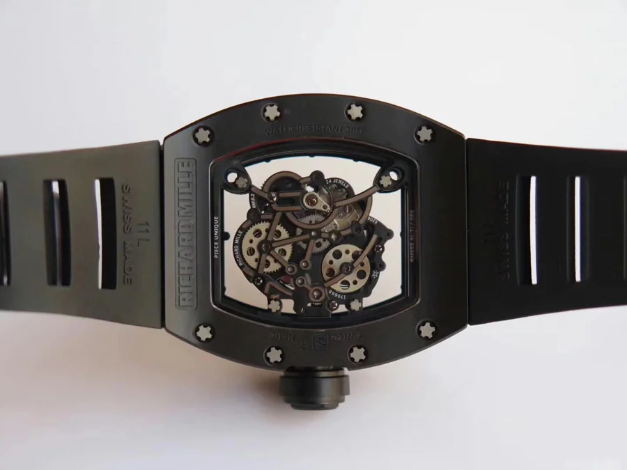 Richard Mille Replica RM 055 Full Ceramic Case Black Strap
