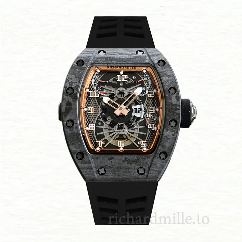 Richard Mille RM022 Automatic Men Watch Rubber Band Arabic Numeral