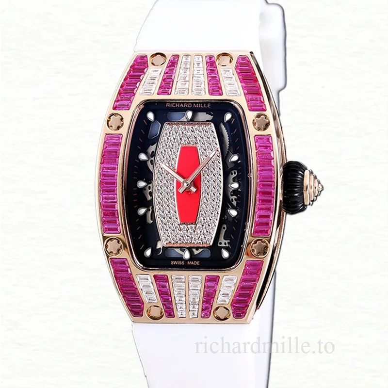 Richard Mille RM 07-01 Automatic Ladies Rubber Band Stainless Steel Watch