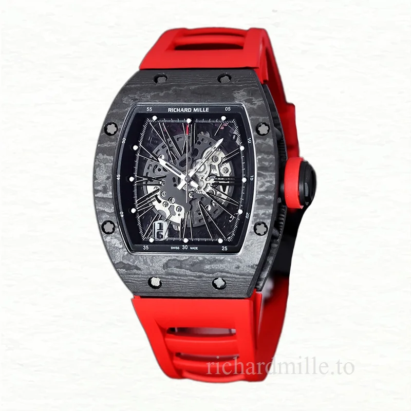 Richard Mille RM 010 Automatic Men Watch Rubber Band