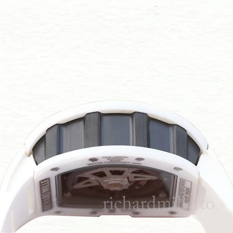 Richard Mille RM011 Automatic Men Rubber Band Ceramics Bezel Watch