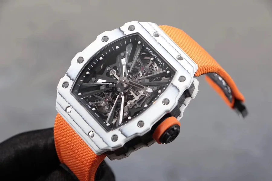 Richard Mille Replica RM 12-01 Orange Fabric Cloth Material Strap