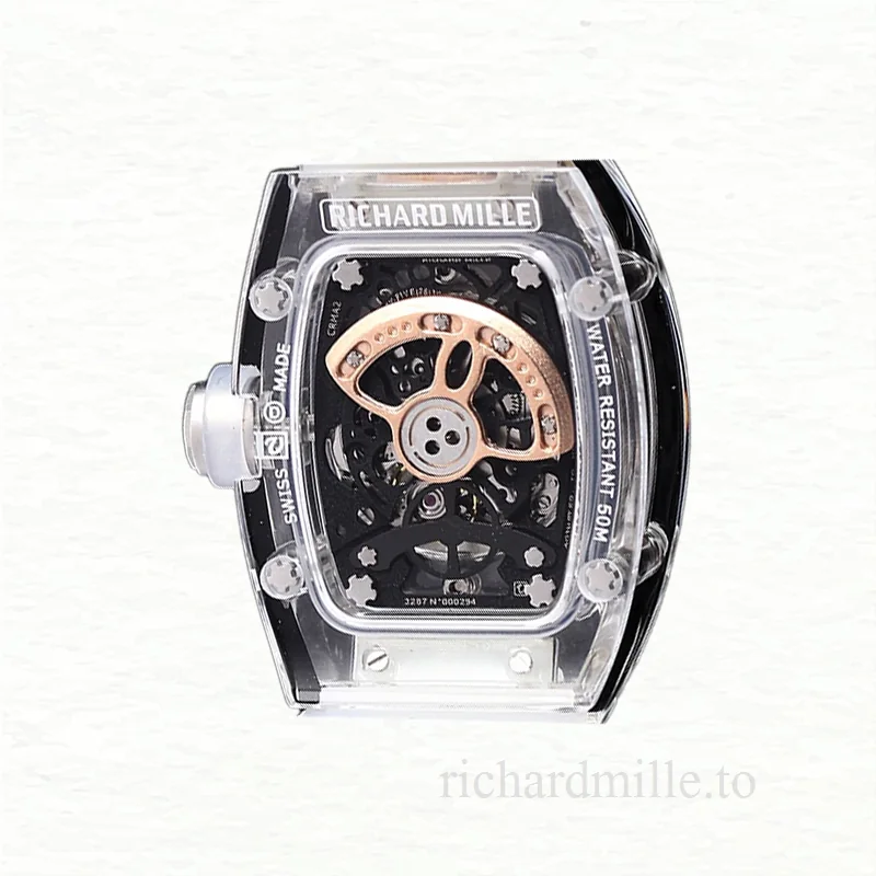Richard Mille RM 07-02 Ladies Automatic Acrylic Watch Red With Diamonds Dial