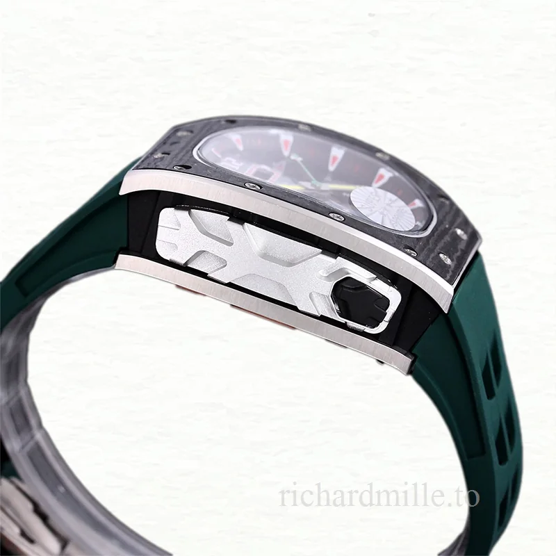 Richard Mille RM 62-01 Men Automatic Carbon Fiber Transparent Dial Rubber Band