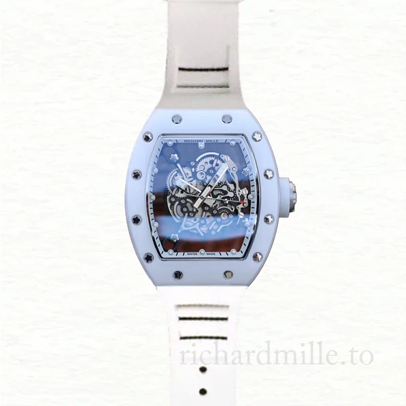 Richard Mille RM055 Men Mechanical Watch Transparent Dial
