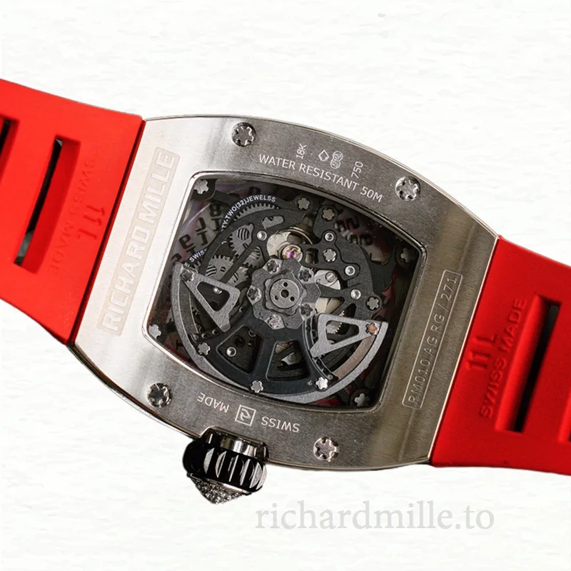 Richard Mille RM023 Automatic Men Rubber Band Watch Roman Numeral