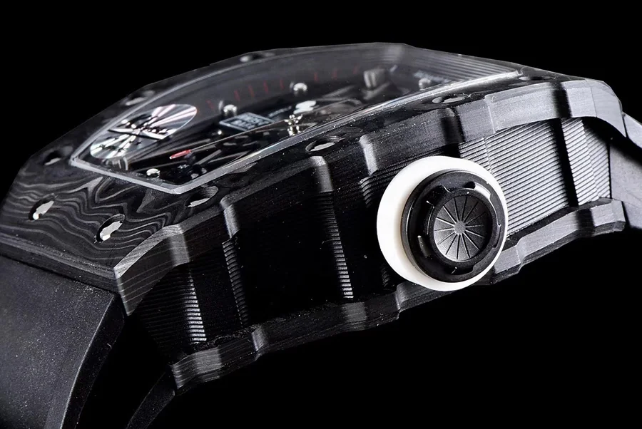 Richard Mille Replica RM 35 02 Black Imported Rubber Strap