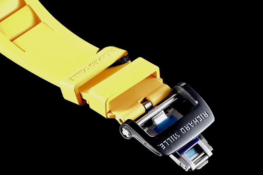 Richard Mille Replica RM 35 Yellow Imported Rubber Strap
