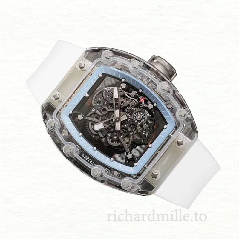 Richard Mille RM055 Men Automatic Transparent Dial Dot Watch