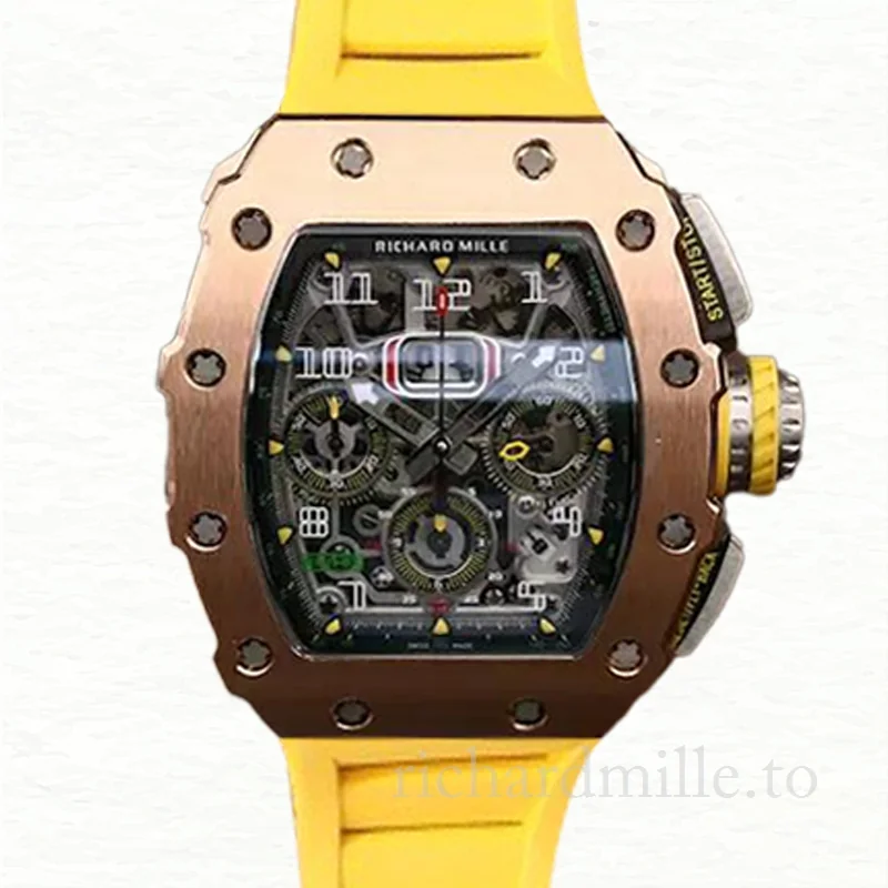 Richard Mille RM11-03 Men Automatic Transparent Dial Stainless Steel Watch