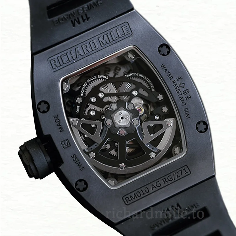 Richard Mille RM010 Automatic Men Watch Arabic Numeral Rubber Band
