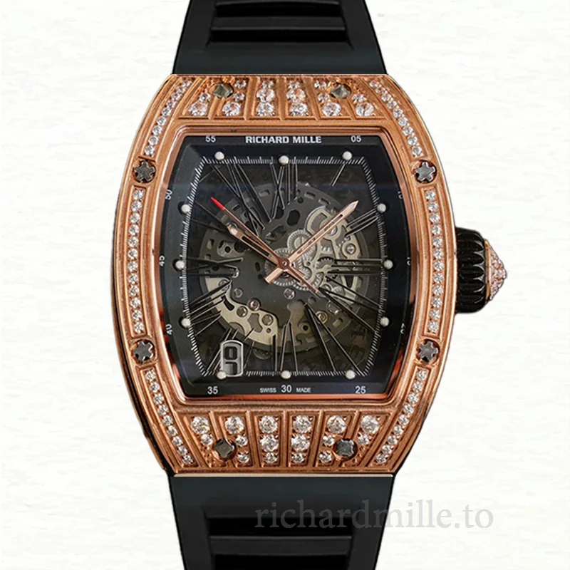 Richard Mille RM023 Men Automatic Rubber Band Roman Numeral