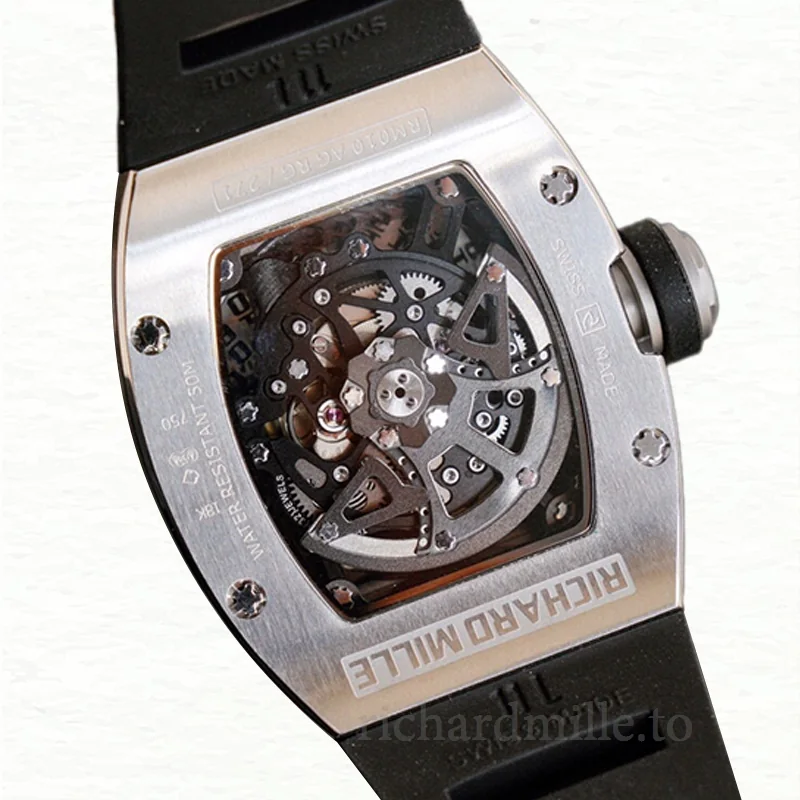 Richard Mille RM010 Automatic Men Rubber Band Arabic Numeral Watch