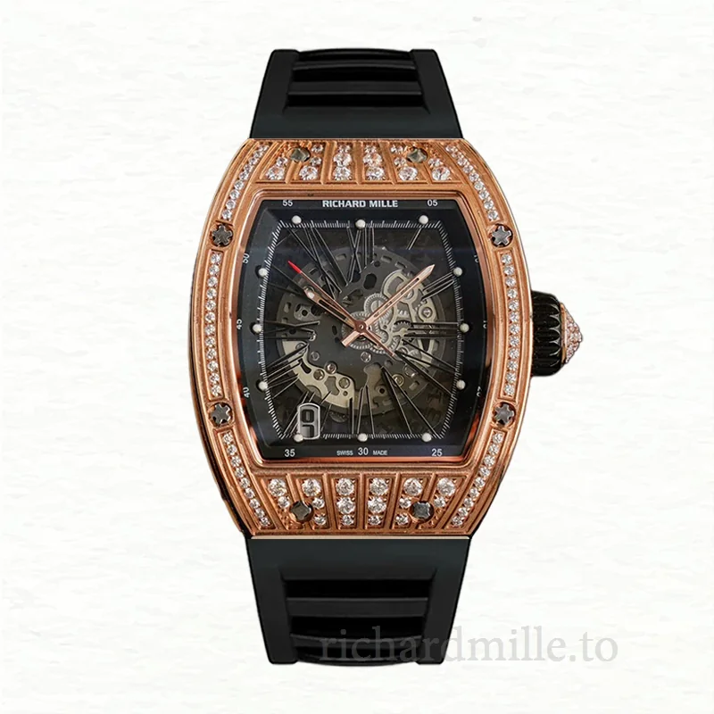 Richard Mille RM023 Men Automatic Rubber Band Roman Numeral