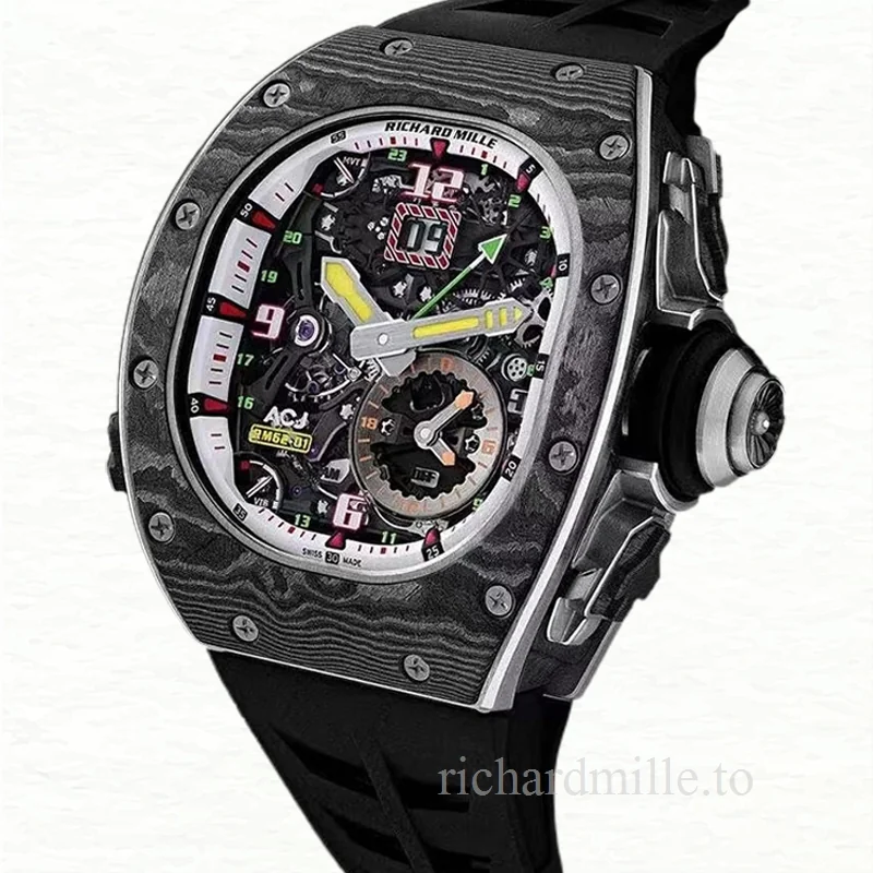Richard Mille RM 62-01 Men Automatic Transparent Dial Watch