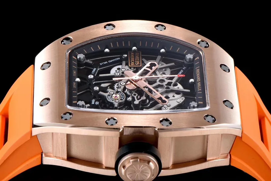 Richard Mille Replica RM 035 Orange Rubber Strap
