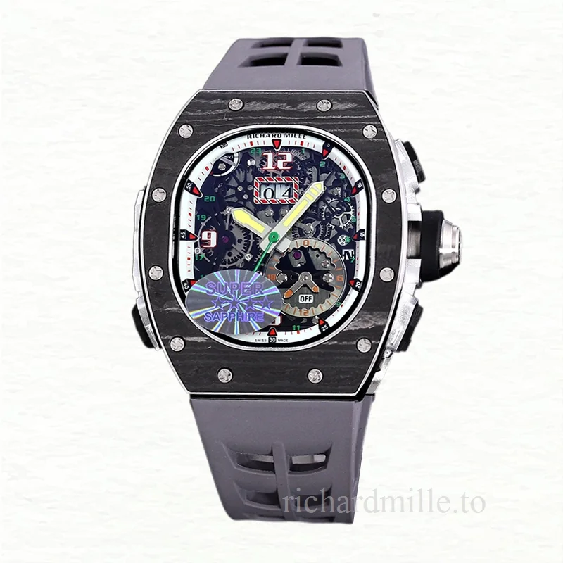 Richard Mille RM 62-01 Automatic Men Rubber Band Carbon Fiber