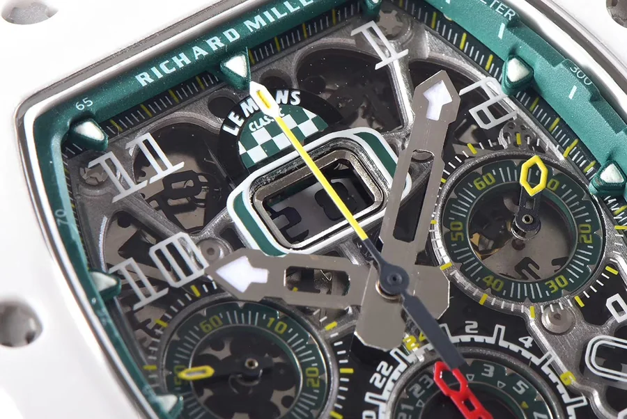 Richard Mille Replica RM 011-03 Green Rubber Strap
