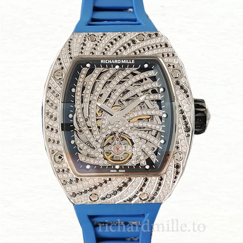 Richard Mille RM51-02 Mechanical Ladies Rubber Band Diamond Bezel