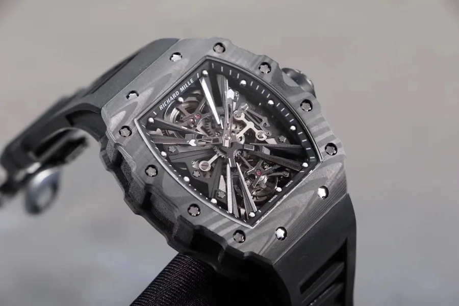 Richard Mille Replica RM 12-01 Black Rubber Strap