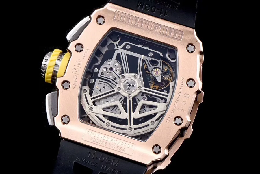 Richard Mille Replica RM 11-03 Grey Rubber Strap