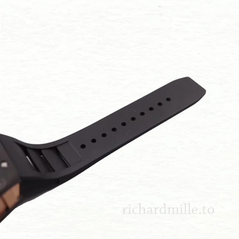 Richard Mille RM 011 Rubber Band Men's Transparent Dial Black