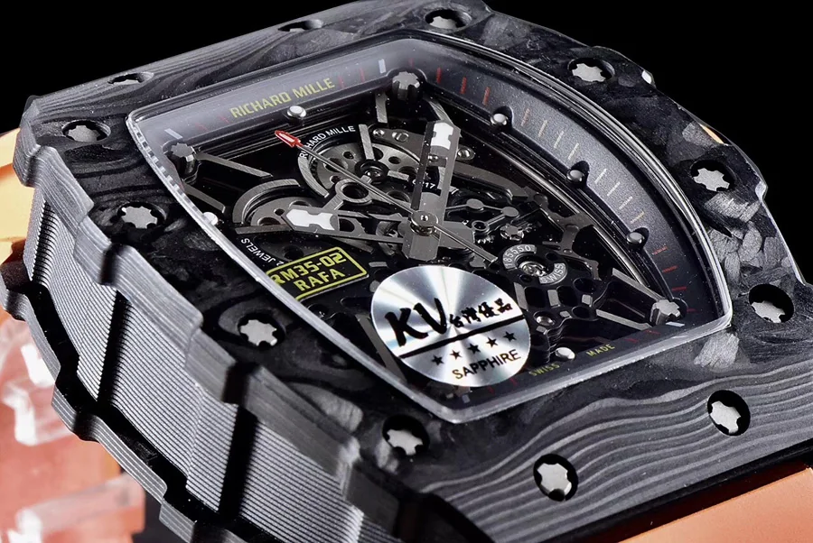 Richard Mille Replica RM 35-02 Orange Imported Rubber Strap