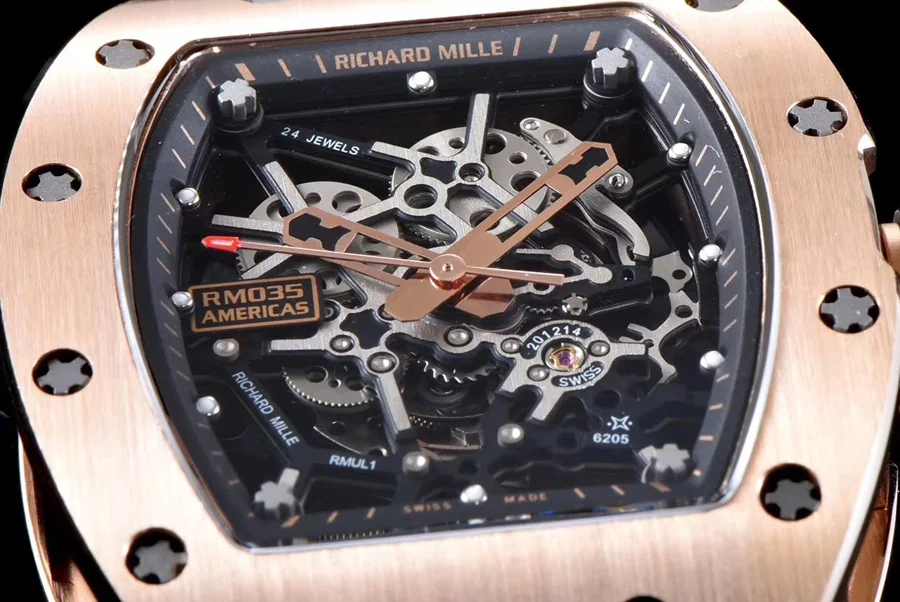 Richard Mille Replica RM 035 White Rubber Strap