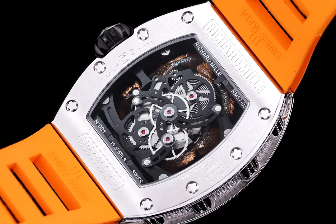 Richard Mille RM57-03 Transparent Dial Men’s Orange Rubber Band