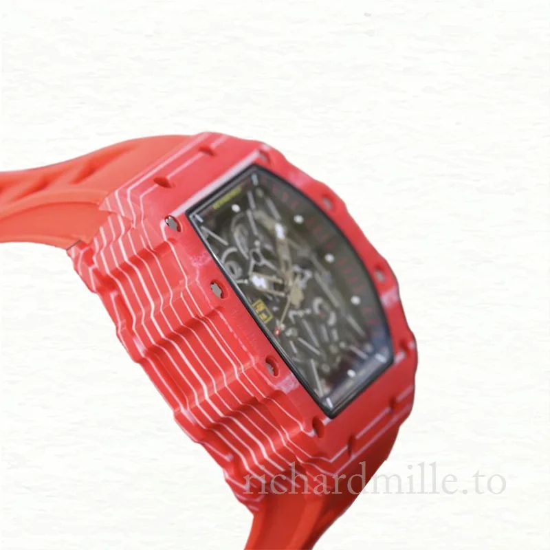 Richard Mille RM35-02 Men Mechanical Ceramics Bezel Transparent Dial