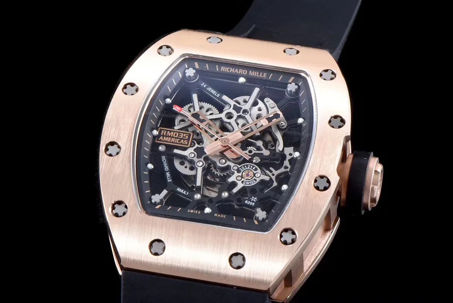 Richard Mille Replica RM 035 Black Strap Folding Clasp