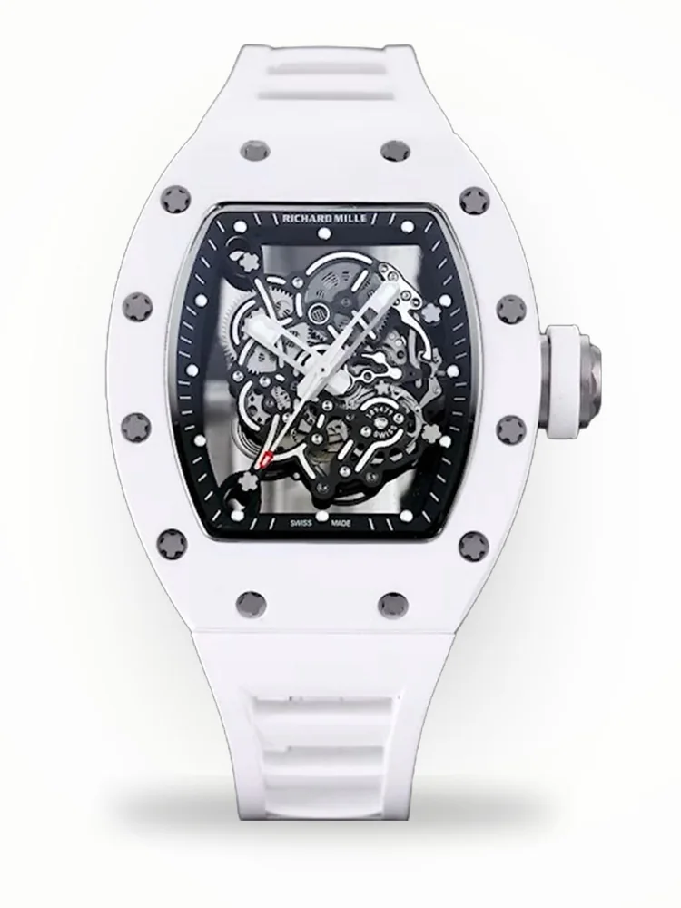 Best Richard Mille RM 055 Bubba Watson Replica - White Ceramic Skeleton, Elegant Design