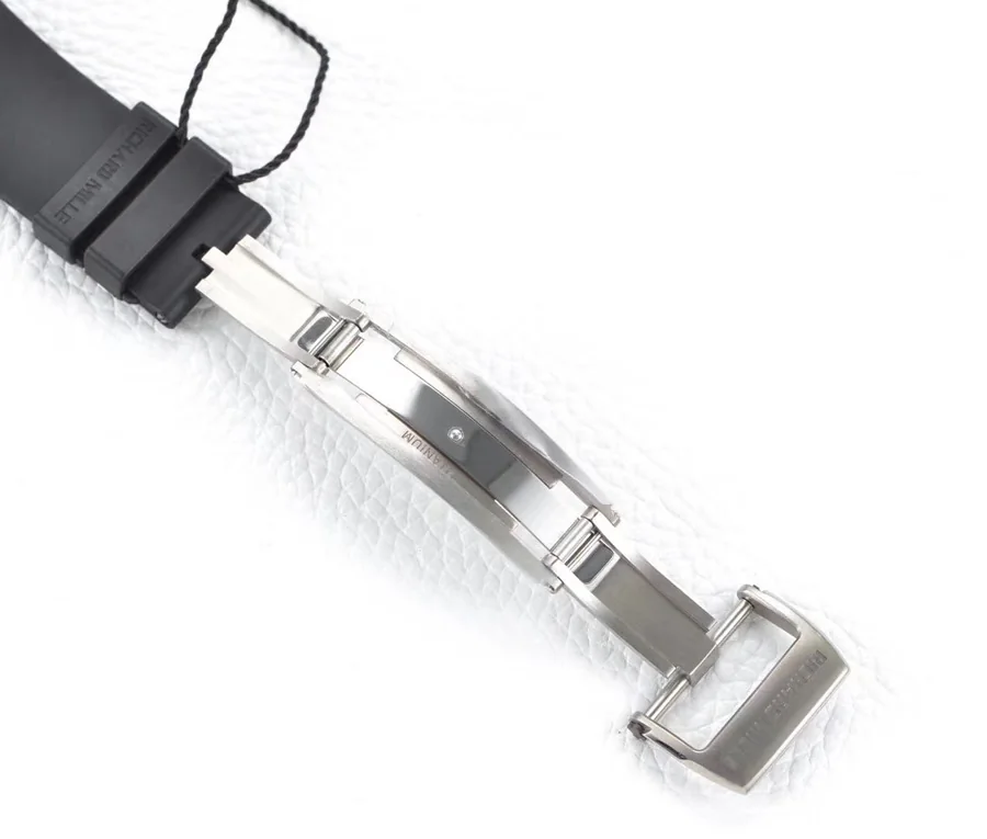 Richard Mille Replica RM 052 Black Rubber Strap Folding Buckle