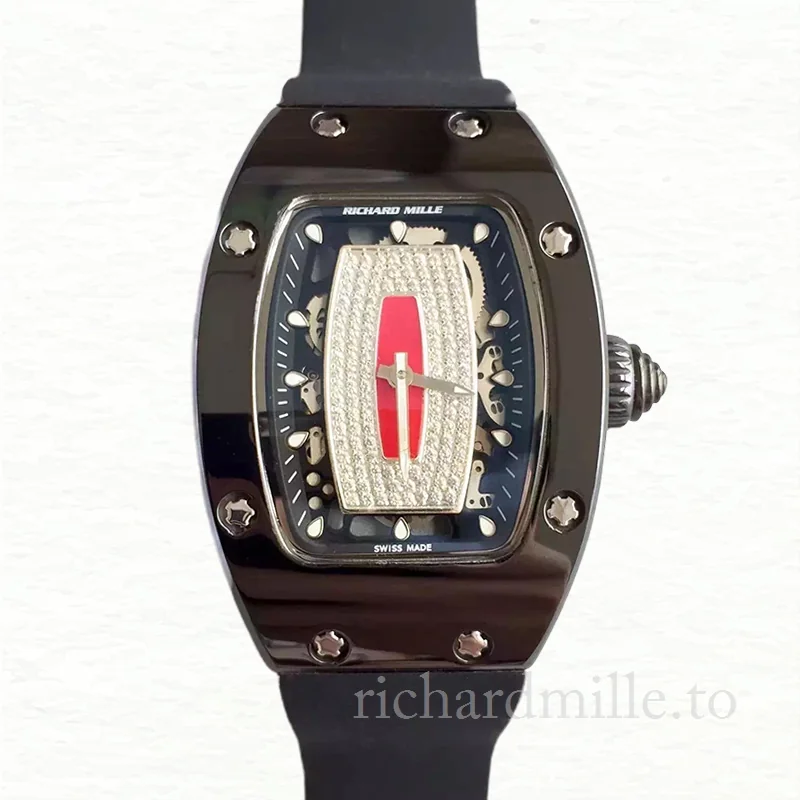 Richard Mille RM07-01 Ladies Automatic Rubber Band Ceramics Bezel