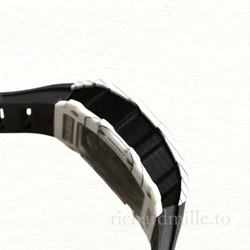 Richard Mille RM35-02 Mechanical Men Transparent Dial Carbon Fiber Rubber Band