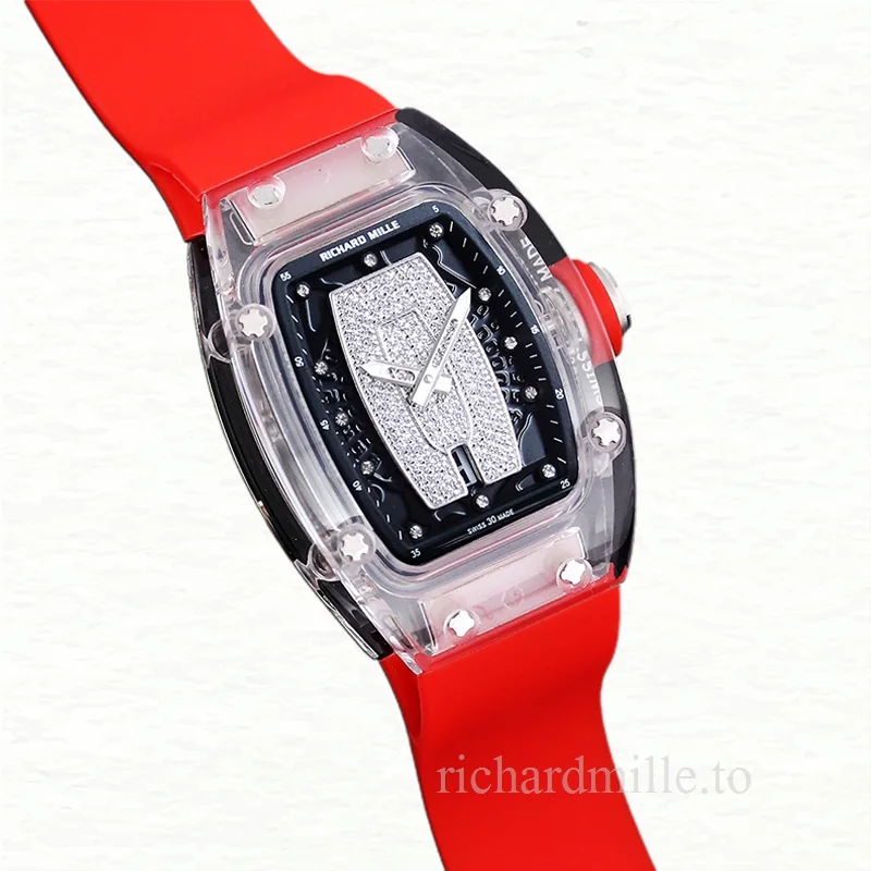 Richard Mille RM 07-02 Automatic Ladies Diamonds Dial Rubber Band