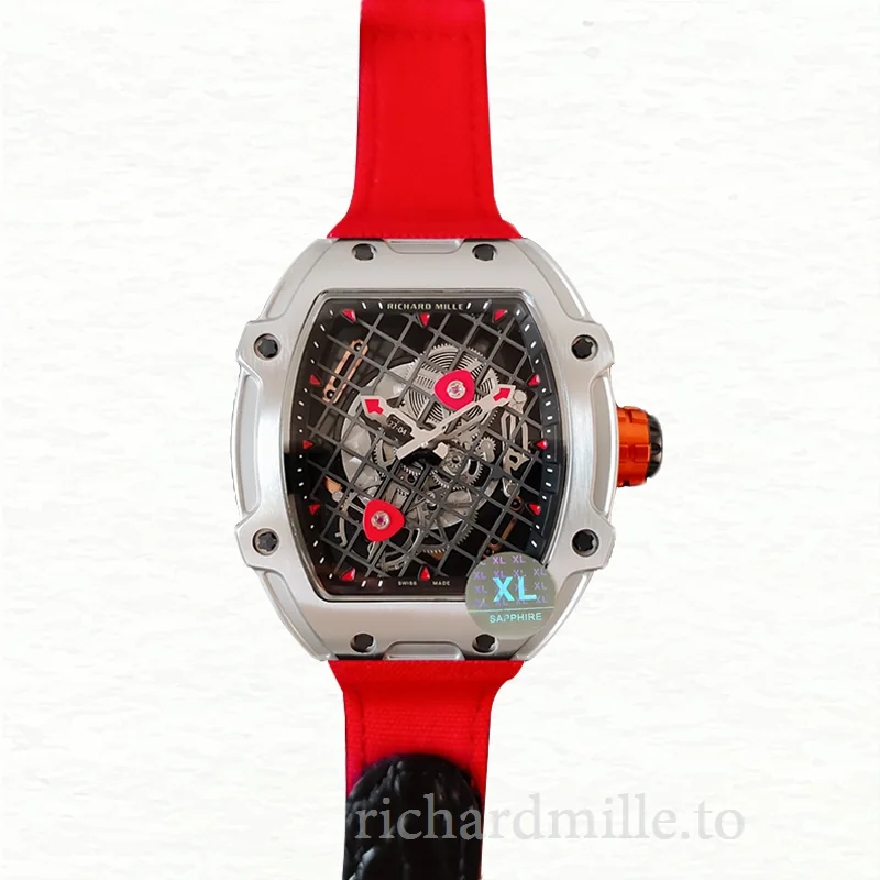 Richard Mille RM27-04 Men Mechanical Transparent Dial Nylon Strap Stainless Steel